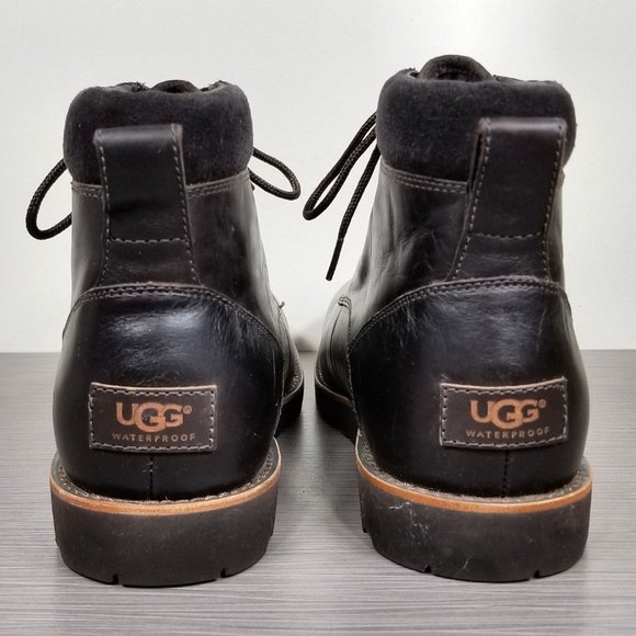 UGG Seton Waterproof Ankle Boot, Brown Leather, Mens Size 9 M / 42 - Picture 5 of 13